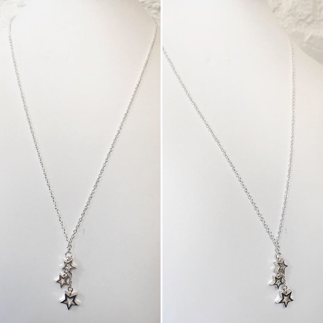 AbigailsBead's tweet image. Brand New...Sterling Silver ‘Star Cascade’ Necklace...one-off design perfect for layering with any spring season outfit - Message me to order! #handcrafted #oneoffdesigns #silver #jewellery #loveealingindies #messagemetoorder