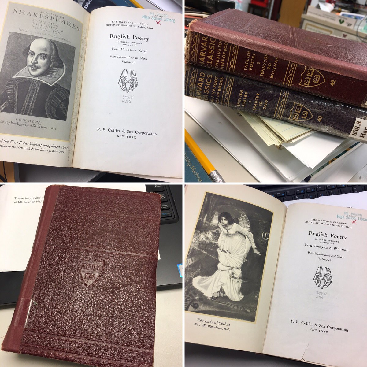LibraryMvhs's tweet photo. These 2 books are the last remaining titles from when the original library at Mt. Vernon HS opened in 1939. #mvhsreads #mvhslearns #fcpslearns #fcpslibchat @MVMAJORS https://t.co/35fEs5QHW2