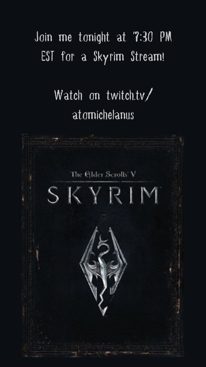 AtomicHelanus's tweet photo. Join Helena tonight at 7:30 PM EST for a Skyrim Stream! 

Watch on https://t.co/7X7qQsEHmx https://t.co/yrJSFX1dve