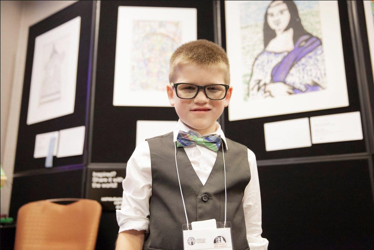 APHfortheBlind's tweet photo. "I'm very proud and happy… I put my iPad, I put the color green, I put my favorite food on it." – Corbin. Interested in entering the InSights Art Competition and Exhibition? Learn more and apply today! https://t.co/1JcTLTkgU8 #APHInSights19 https://t.co/hLsTBg5HOe