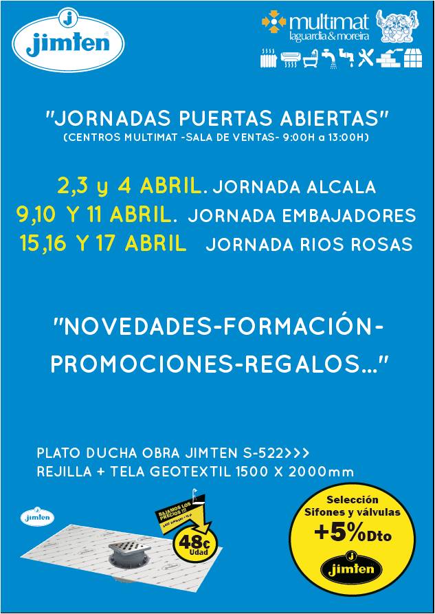 Multimat_LM's tweet photo. Calendario de jornadas de puertas abiertas en los Multimat de Madrid.  JIMTEN 
Formación-regalos-Novedades-Promociones.......www.multimat.es https://t.co/Po0kzQpDyi