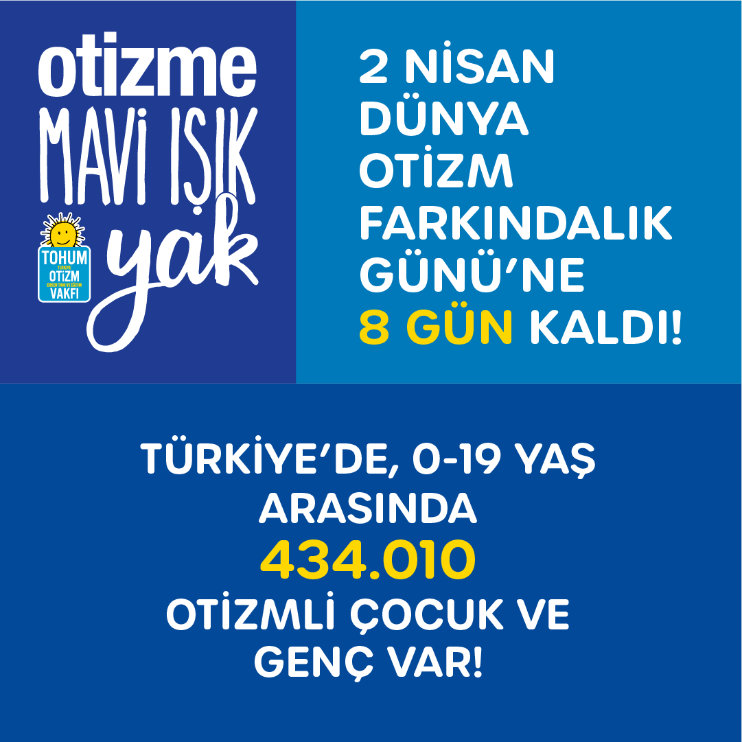 zelEgitimci1's tweet photo. Otizmli çocuklara ve gençlere ışık olmak isteyen herkesi; 2 Nisan Dünya Otizm Farkındalık Günü’nde mavi giymeye, #otizmemaviışıkyak etiketi ile sosyal medya paylaşımı yapmaya, otizmi gündeme taşıyarak Türkiye’nin otizme bakışının dönüşmesine katkıda bulunmaya davet ediyoruz. https://t.co/Qr8QXQgjo1