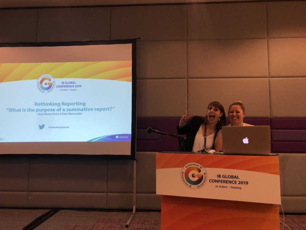 yooahsilly's tweet photo. @jaly4x4 @klmanc representing #BCISpirit at #IBHK2019 #inspiring and challenging educators about #rethinkingreports How can we give more voice to parents and students in the reporting process? #agency #generationIB https://t.co/In5JE3xJ14