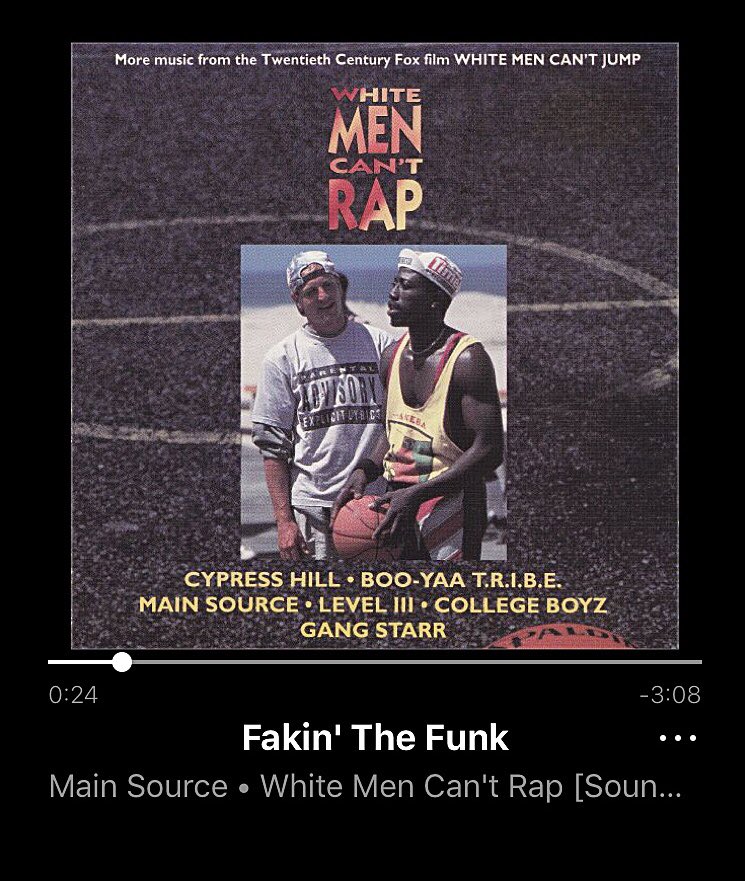 You’re Fakin’ the Funk

Talkin’ that extra hard junk

You’re probably a PUNK
~
#StopFrontin
~
#NowPlaying #MainSource #FakinTheFunk 1992 #WildPitchRecords #EMIRecords #WhiteMenCantRap #EP #WhiteMenCantJump #Soundtrack #LargeProfessor #KCut #SirScratch #NeekTheExotic #HipHopLyrics