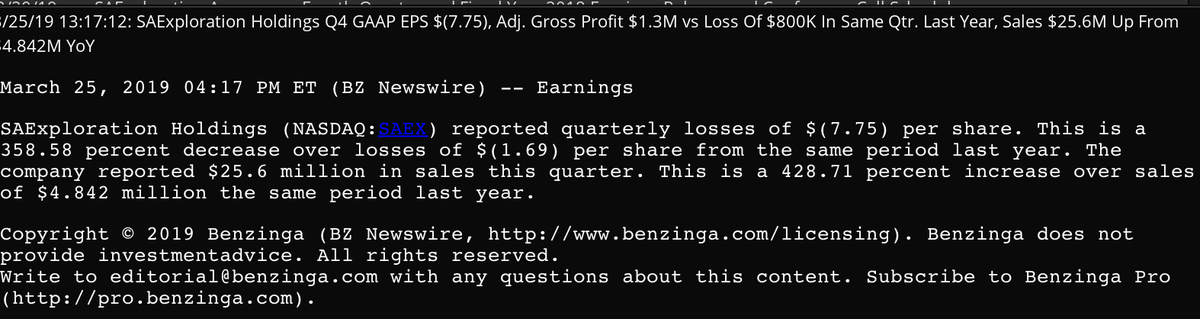SuperLuckeee's tweet photo. #SAEX EARNINGS BEAT / RUNNING AH
#EARNINGS #StockMarket #stocknews https://t.co/tZRUG2ALhI