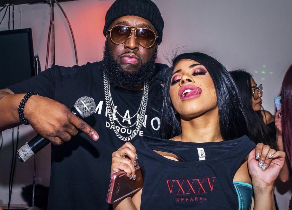 ttopicpr's tweet photo. Little sister of @iamcardib, Hennessy Carolina @HennessyCB rocking client @vxapparel Biker Set Top with @djspontane in that Philly @MilanoDiRouge🌪Get ya drip today💦 #ttpr #vxapparel #celeb #MONEY #pr #dream #hustle #demand #clientnews https://t.co/ffjrITkG0L
