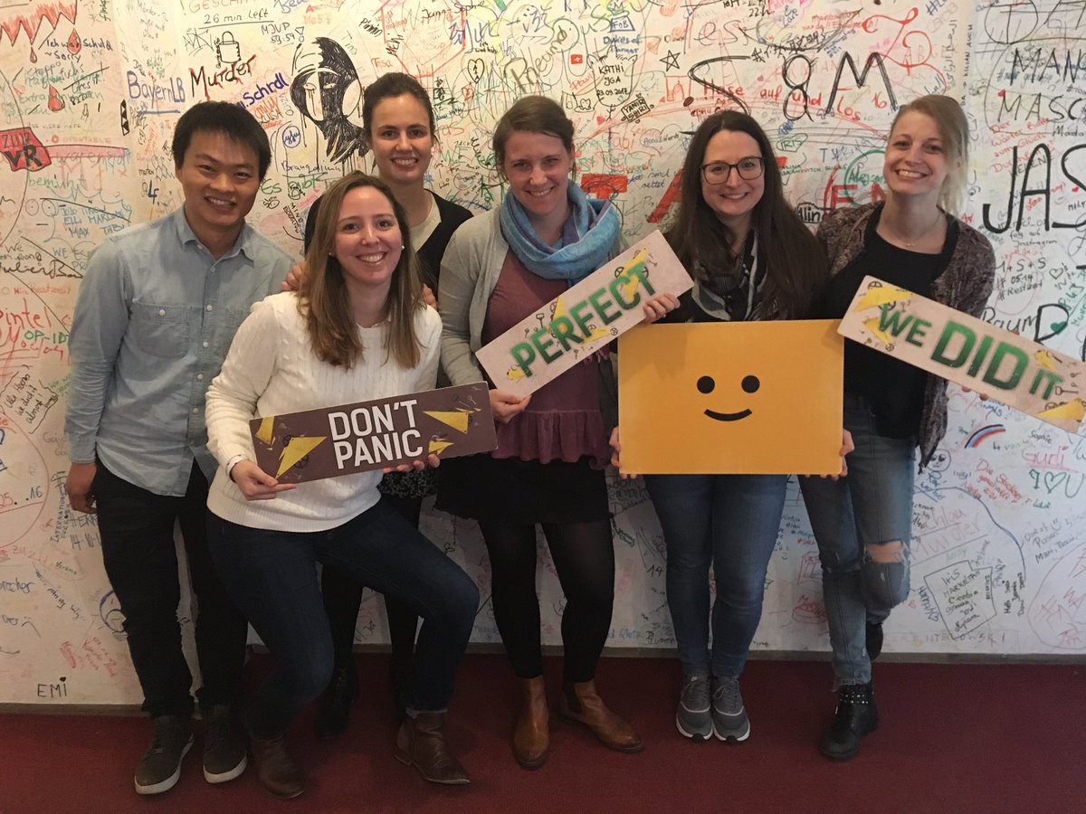 Great teamwork #pinklab @ #escapegame with <a href="/rita_a_c/">Rita Costa</a> <a href="/Qianjiang_Hu/">Qianjiang Hu (QJ)</a> @HafnerKathrin <a href="/anavdberg/">Anastasia vdBerg</a> ! <a href="/m_konigshoff/">Melanie Königshoff</a> would have been proud! Love ❤️ working with these people #academicbliss #MondayMotivaton
