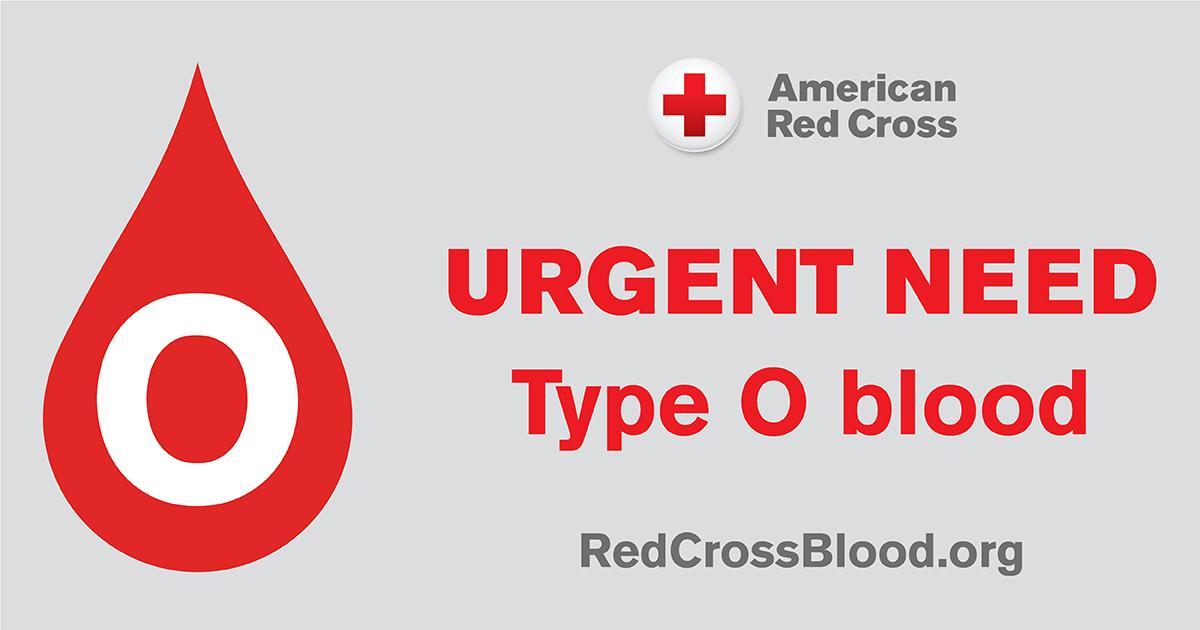 Red Cross Blood Central OH on X: Type O blood is the most in-demand blood  type and the first to run out during a shortage. If you have type O  negative or
