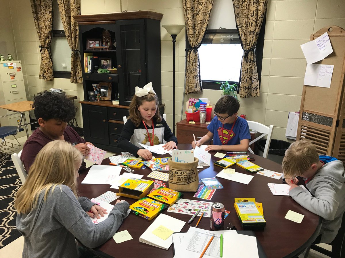My leadership team is spreading the love with April birthday cards for students. ⁦<a href="/officialSPS/">Springfield Public Schools</a>⁩