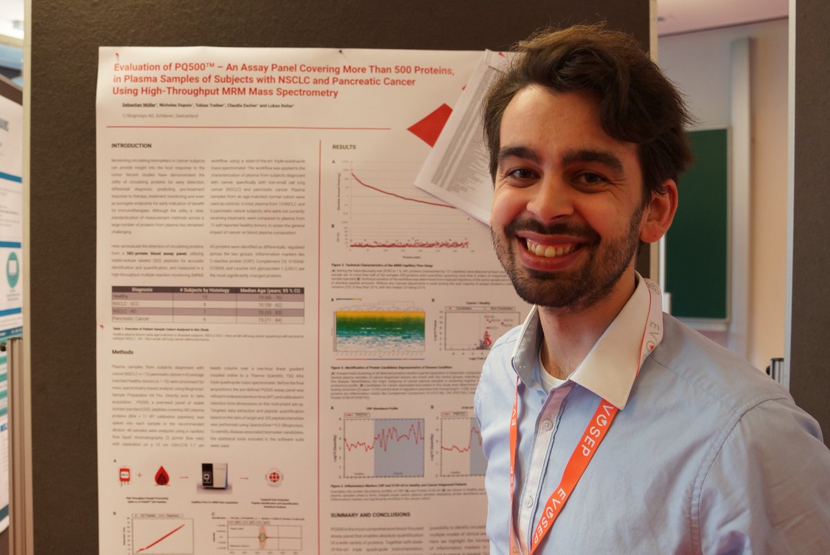 biognosys's tweet photo. We're super excited to have launched #SpectroDive 9.0 at the annual meeting of the #EuPA2019 today! Come visit us at booth #22; our experts are happy to give you software demos, answer your questions or explain their posters to you! #proteomics #lcms #mrm #prm #targetedproteomics https://t.co/Hkol4f9Zzu