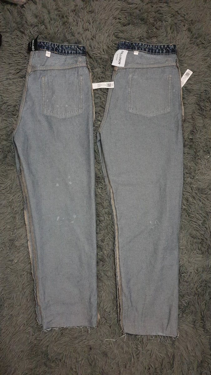JonnyCrabtree's tweet photo. @ASOS jus ordered two pairs of collusion Jean's in 34/34 and 34/32... they are exactly the same length... I'm a little disappointed. https://t.co/j9PlXJrlLX