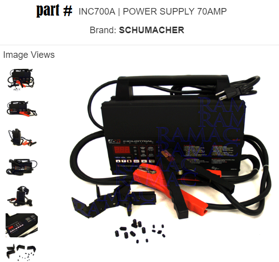 RAMACIndustries's tweet photo. Limited Supply available at https://t.co/q1ckpOjuvT, Part # INC700A | POWER SUPPLY 70AMP  Brand: SCHUMACHER. https://t.co/mzWsWj4iMi