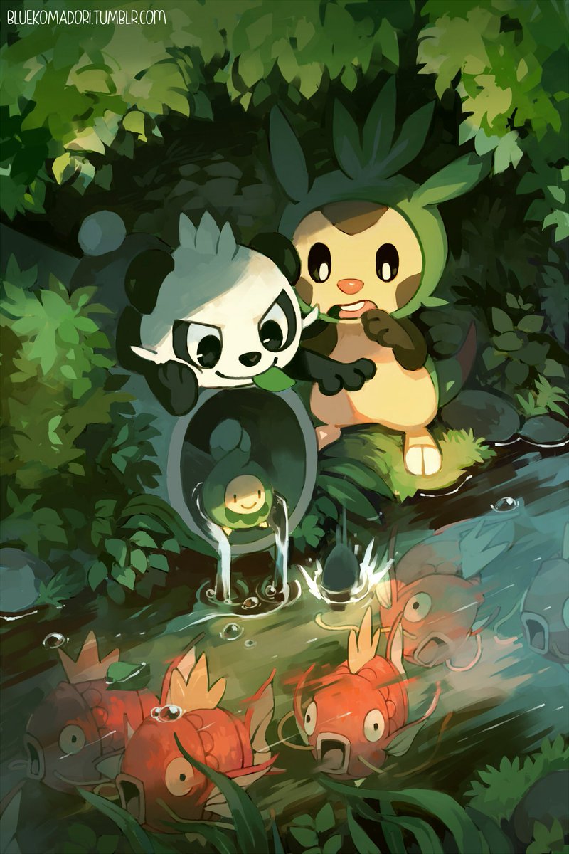 「a couple of very old pokemon paintings I」|Bluekomadoriのイラスト