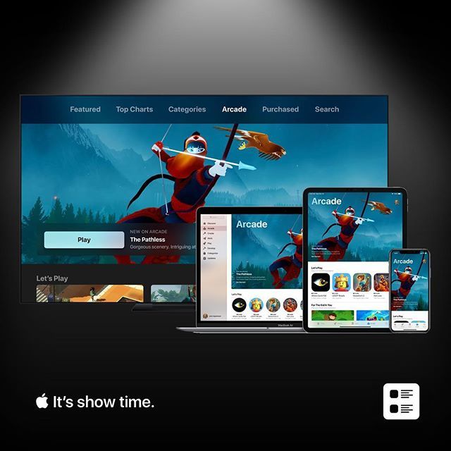 TeamAppleNews's tweet photo. Apple announces Apple Arcade. It is a service that brings groundbreaking games to all Apple platforms in an all you can play subscription. It features no ads, no in app purchases, offline playing, and family sharing. Pricing and a release date will come this fall. #AppleArca… https://t.co/aMQTrzdNUx