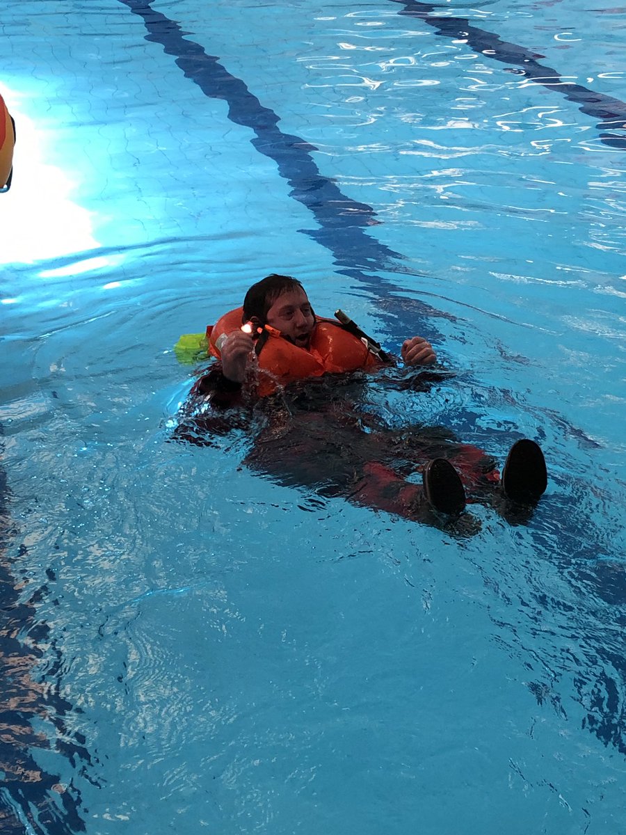 Believe it or not, in 21 years of sailing, this was was my first experience of a life jacket being inflated with me in it! Reassuring to know your gear works, although particularly uncomfortable - and I only had to last an hour or so with it inflated in a warm pool.