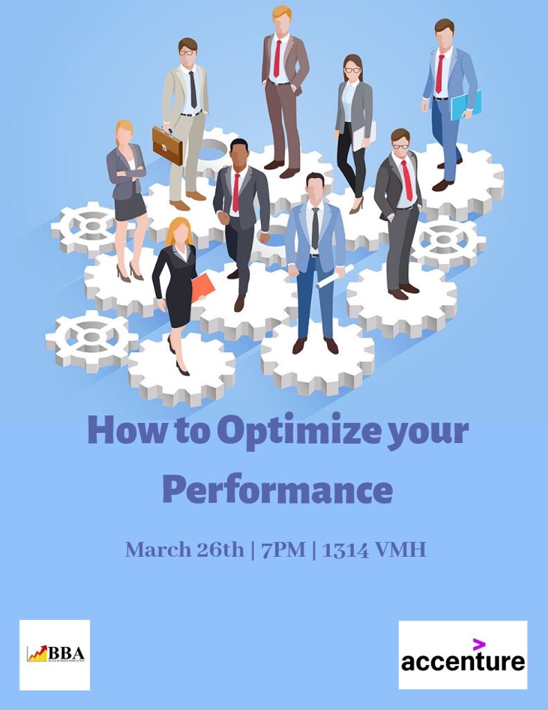 BBATerp's tweet photo. 📍Join BBA &amp; @Accenture tomorrow at 7pm in 1314 VMH📍Reps will be offering insight on ways to keep your performance level high while creating a difference in the workplace! https://t.co/P58qmMiMoL