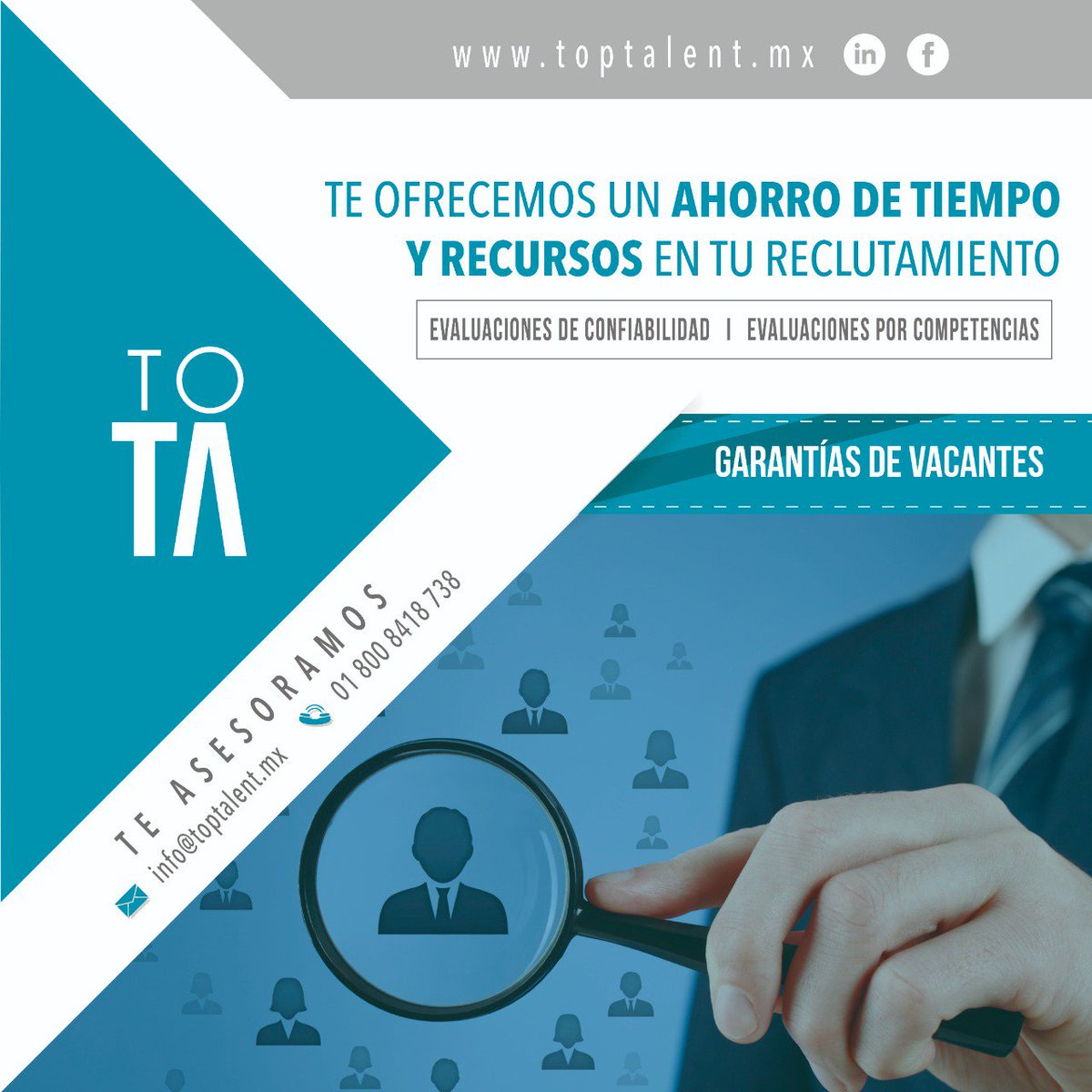 TopTalent_MX's tweet photo. Encontramos el talento que estás buscando. Diseñamos estrategias y experiencias personalizadas en función de cada vacante, zona, tipo de empresa, giro, comparativo con el mercado, rangos de sueldo y salario emocional. Déjanos asesorarte https://t.co/essSYlqNox https://t.co/ufNgaCUqcb