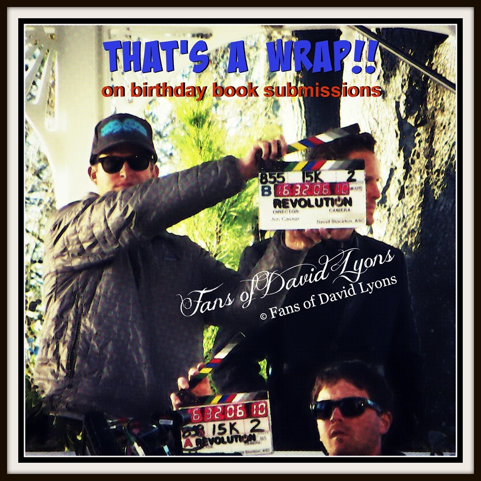 That's a WRAP on Bday Book submissions for 2019! Thanks to all who submitted! #DavidLyons ✌🏽🙂