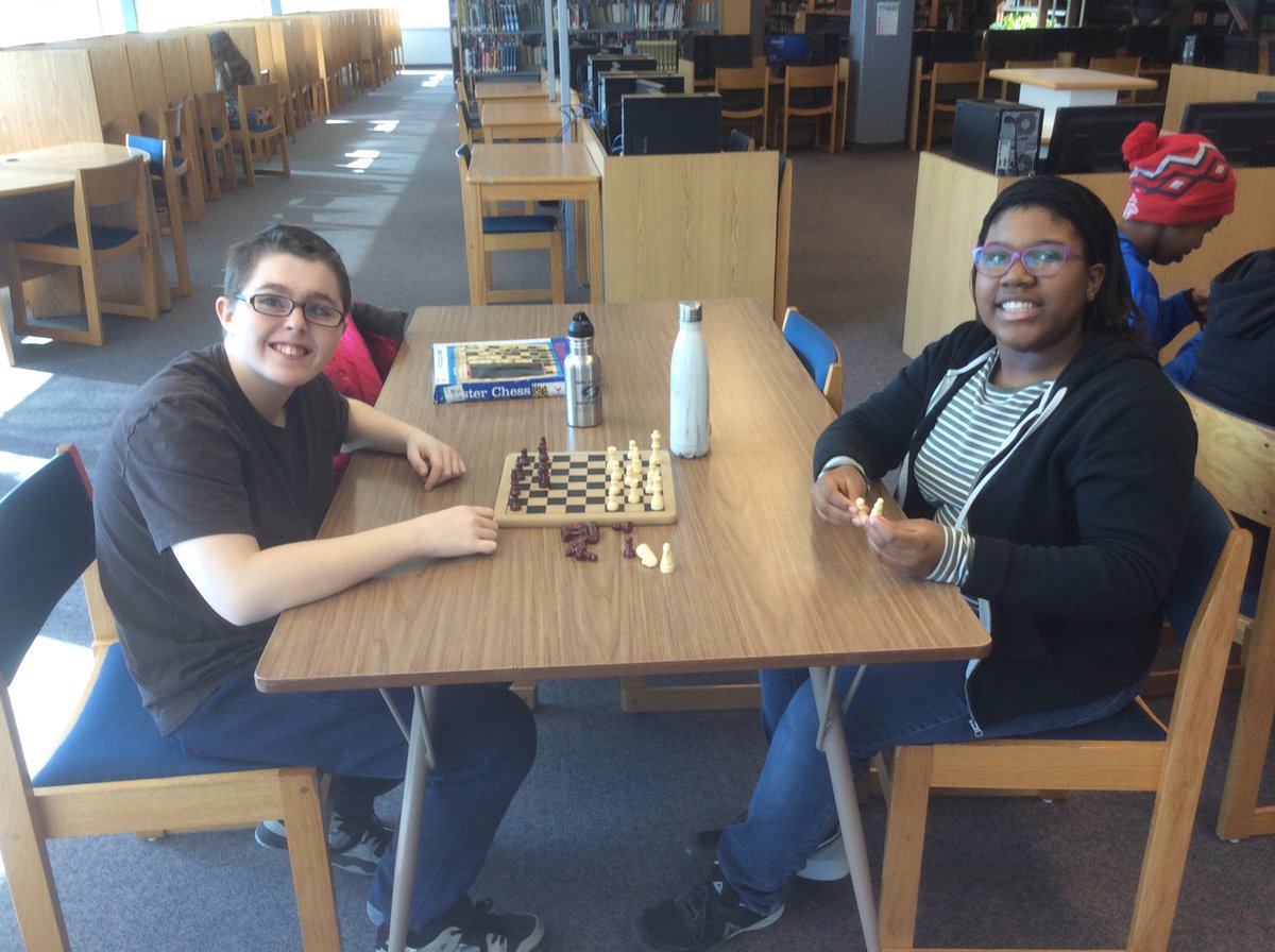 SaltfleetHSLib's tweet photo. Wellness Week Kicks Off in the Saltfleet LLC! students play games during lunch periods today. https://t.co/kJ1cmkXd6r