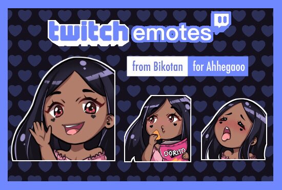 Ahhriily's tweet photo. my twitch emotes were approved so if you’re a sub you can use them in the chat now!! Also sub badges are available!! Feel free to sub to my channel!! Follow my twitch
https://t.co/BxRgcO53KW
Emotes credit: Bikotan (on Fiverr) 
Badge credit: tinyhito (on Fiverr) https://t.co/KqzS9CCblI