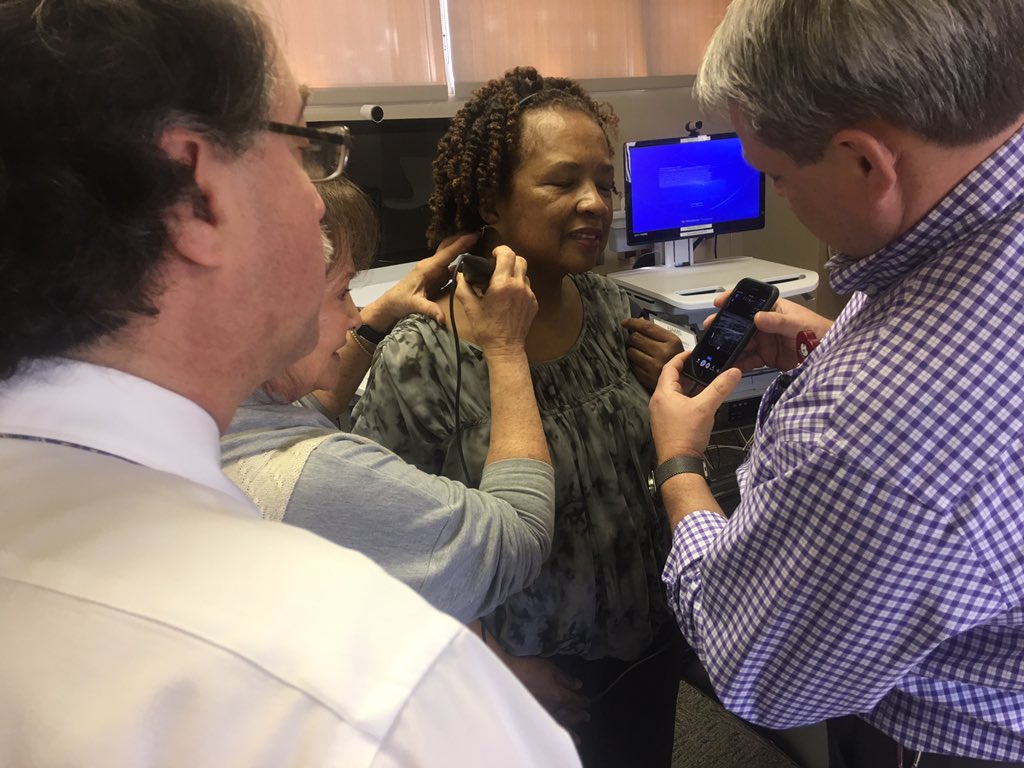 Our friends at @usaunivhospital checking out our peripherals  <a href="/uamshealth/">UAMS Health</a> #telehealth #telemedicine #mHealth #USACenterForStrategicHealthInnovation <a href="/afaulkner/">Alan Faulkner</a>
