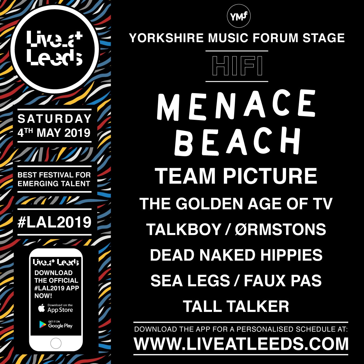 V excited to announce the line-up for the <a href="/yorkshire_forum/">YorkshireMusicForum</a> stage <a href="/liveatleedsfest/">Live at Leeds</a> this year - inc. 4 artists that have appeared on CPWM singles and 1 that will later this year! Funded by <a href="/PRSFoundation/">PRS Foundation</a> 
Check out the app: smarturl.it/LIVEATLEEDS19A…