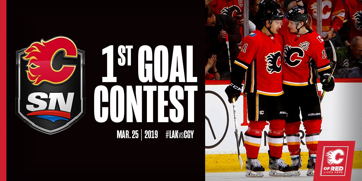 Make sure to enter our <a href="/Sportsnet/">Sportsnet</a> #Flames1stGoal contest for a chance to win a pair of tickets to our game vs. Edmonton on Apr. 6 and an SN prize pack!