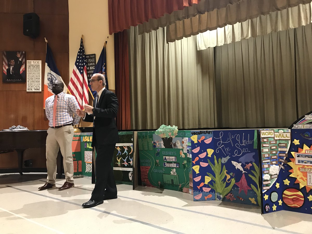 HeyNowJO's tweet photo. My education team and I are inspired by PS 31 Principal Daniel Singleton. Spend a couple of hours and watch how he interacts with his kids and it's obvious he is the right leader. He cares. He's invested in these young lives. We will do all we can to help him and his team. https://t.co/8MAfaqIYmu