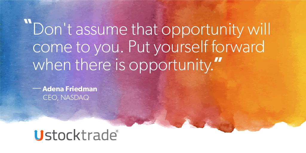 Ustocktrade's tweet photo. Seize all opportunities #Ustockers! #LadiesinTrading #Wallst2Mainst #MotivationalMonday https://t.co/vgYrKMG5xU