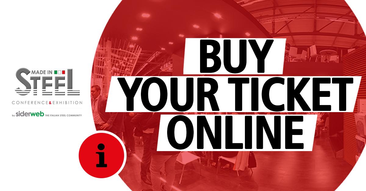 Take full advantage of the online ticket: save time and money, get the pass at discounted rate, access directly to the exhibition avoiding the queues.
Buy now the ticket: bit.ly/2C7f88B #mis19 #steelhuman #steel #MadeinSteel
