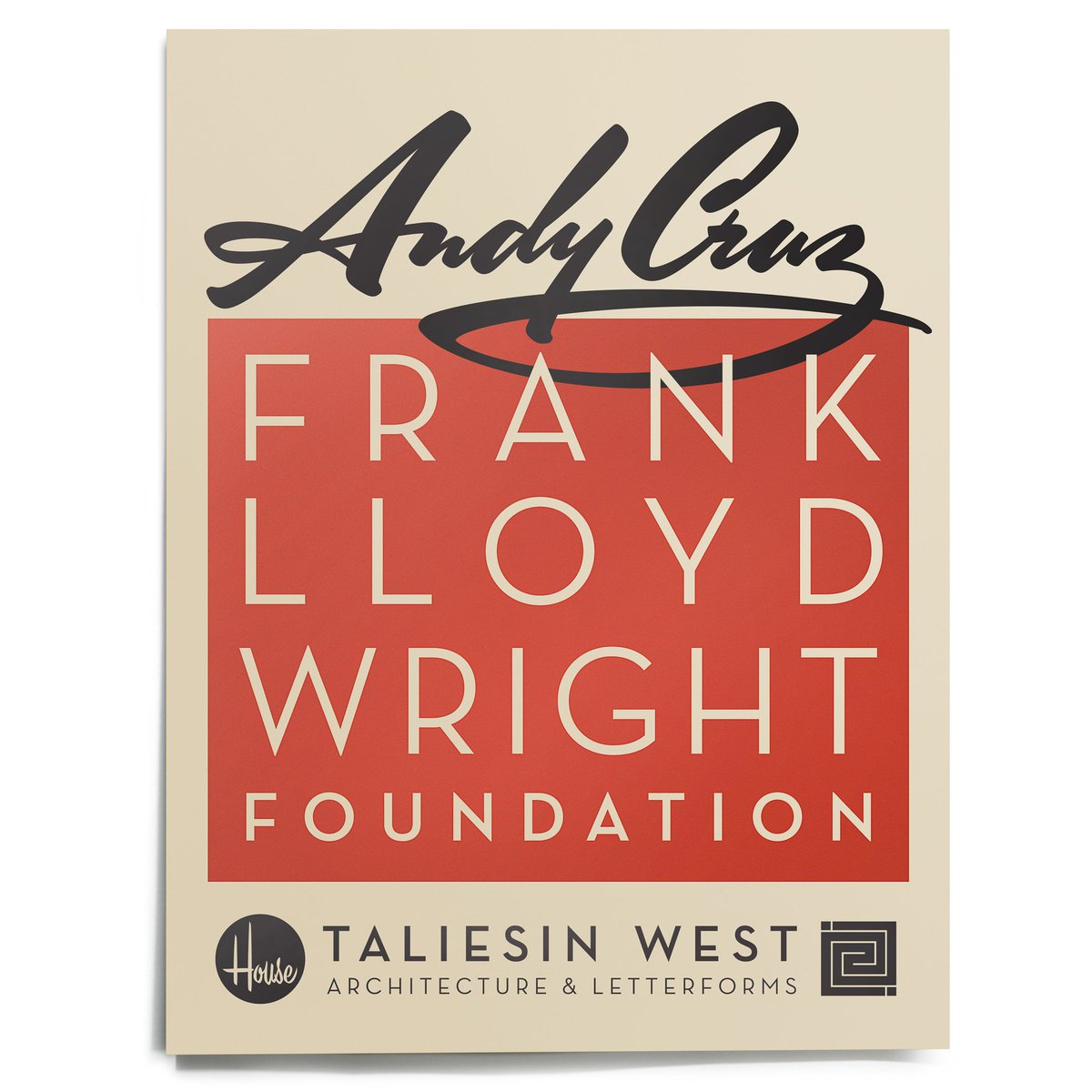 What role do letterforms play in our visual landscape? And how are these typefaces inspired by architecture? 

Taliesin Next Presents "Andy Cruz: Architecture &amp; Letterforms" will explore the fonts that help the world communicate. bit.ly/TNextHouse