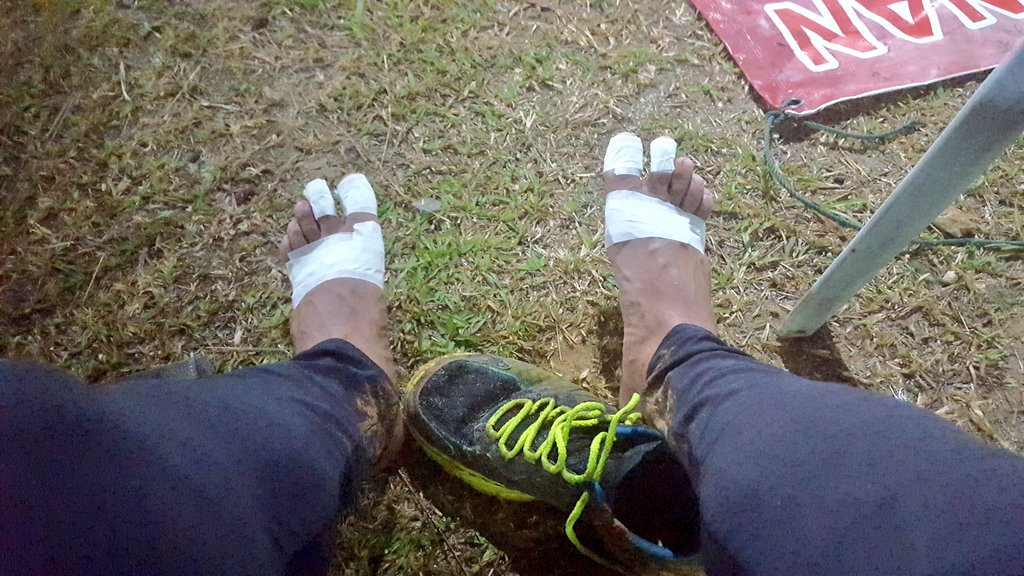 sirajudinfarhan's tweet image. The best blister protection for a long run. Alhamdulillah ez no blister #GUT19