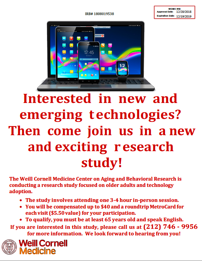 Today we're spotlighting our Tech Adoption Study:
 If you're an older  adult, we want to hear from you! We'll be show casing 5 technologies  you may or may not be familiar with and asking for YOUR opinion.
#technology #gerontology #seniors #aging