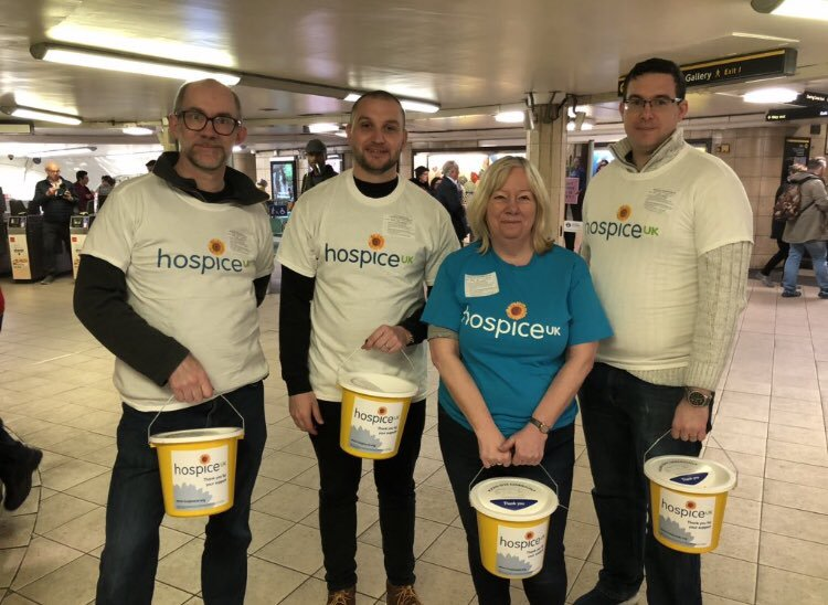 Towergate's tweet photo. Thanks to everyone who donated to the Towergate team today as part of the #OpenUpHospiceCare campaign. Big thanks to Richard and the team for spending a sunny Monday in London helping support @hospiceuk https://t.co/I9DCVEnPjV
