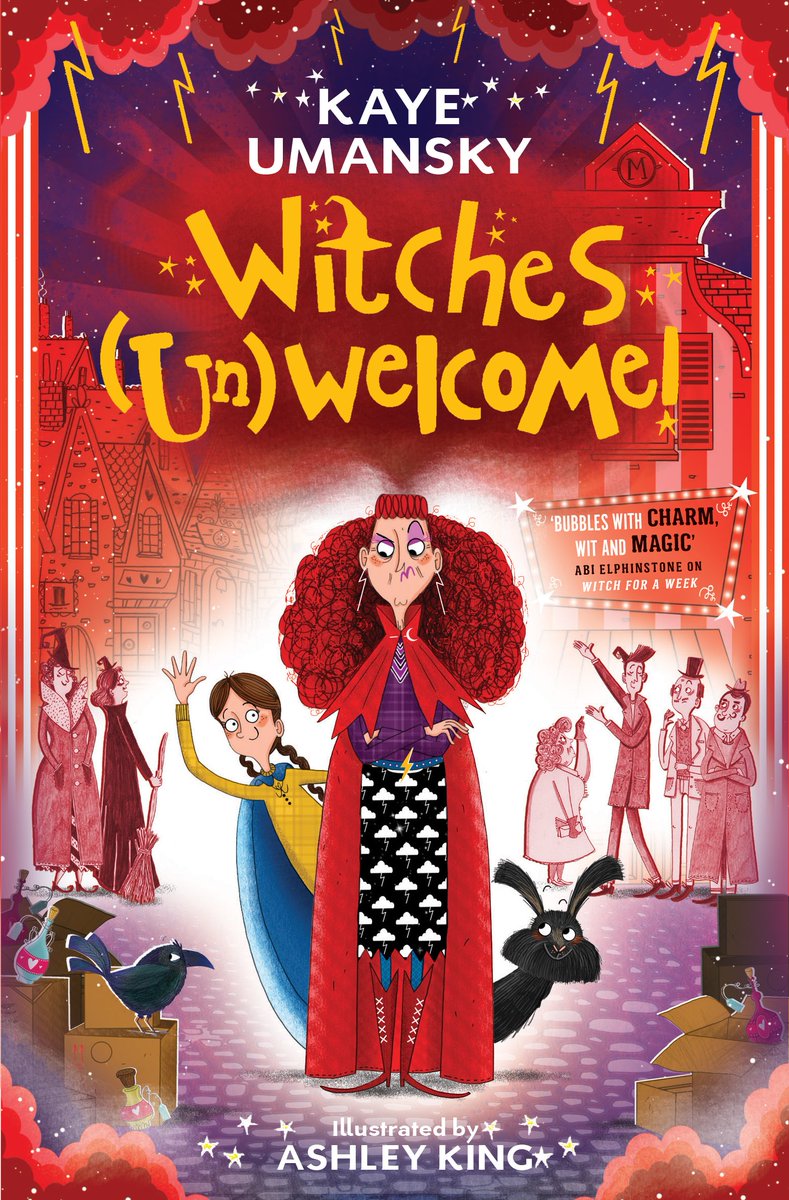 simonkids_UK's tweet photo. 🧙♀️ COVER REVEAL 🧙♀️Check out the fiery cover design for Witches (Un)Welcome by @KayeUmansky illustrated by @Ashillustrates Out 18th April #WitchForAWeek #MGBooks #kidsbooks #CoverReveal #KayeUmansky https://t.co/tRMPX7aSvB
