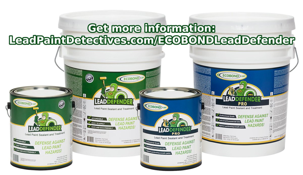 LeadPaintDetect's tweet photo. ECOBOND® Lead Defender® - What is it? What are the advantages? Is it really low cost? Can you paint it on and leave it on? Your questions are answered. #leadsafe #ecobond #leaddust #leadpaint #leadhazards
https://t.co/WciaJ3CtJg https://t.co/F56Ce6hLzI