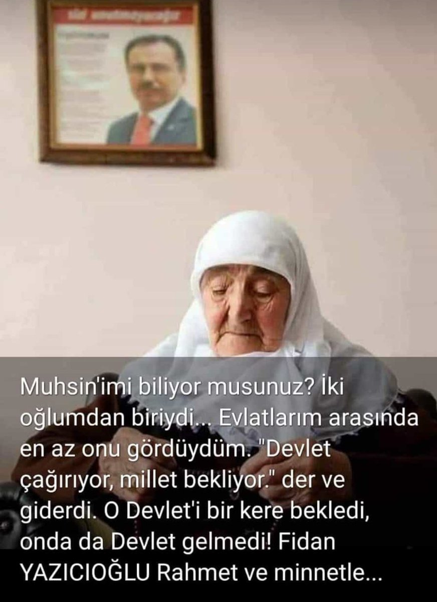 #MuhsinYazcıoğlu
Allah rahmet eylesin. Mekânı cennet olsun inşallah.