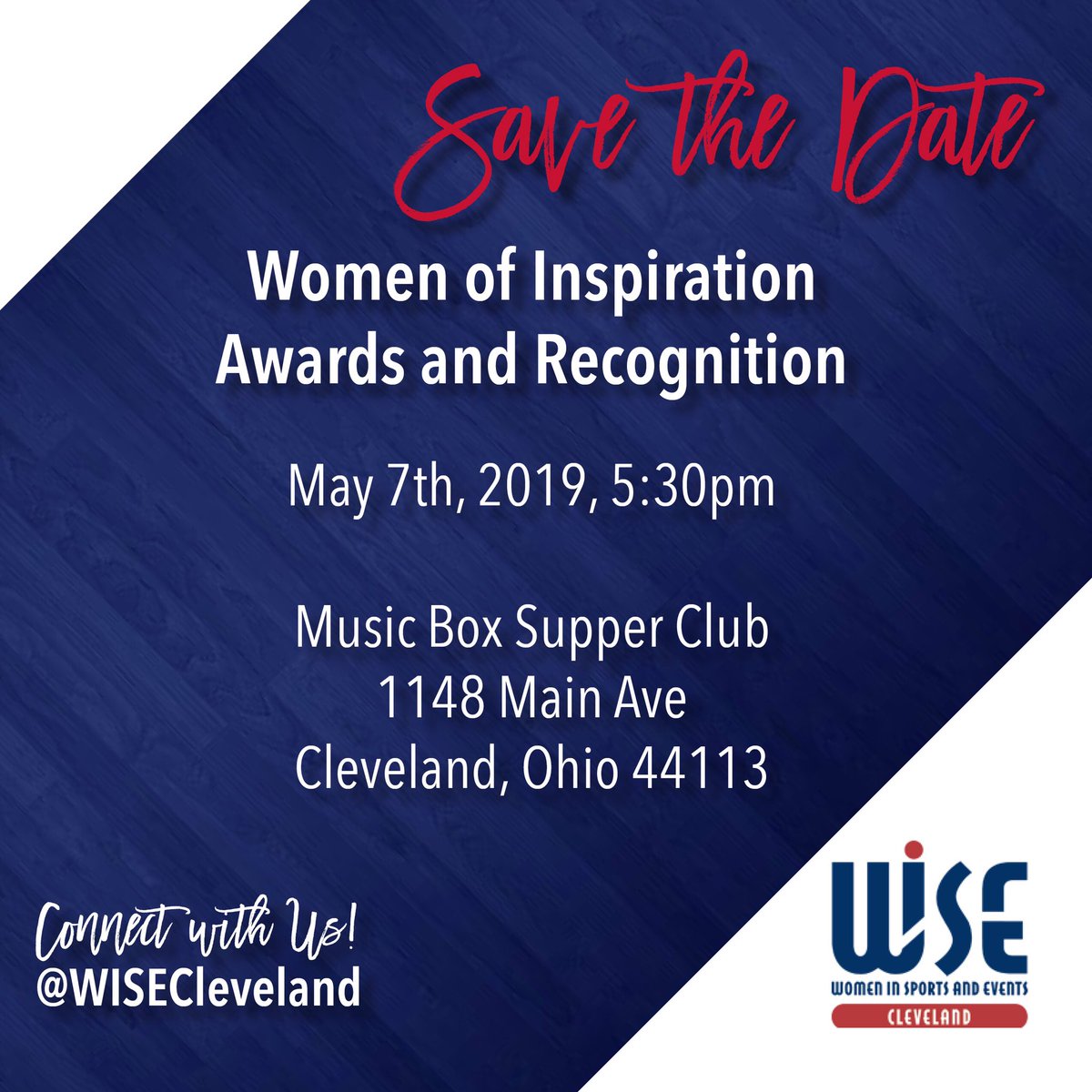 Join us on Tuesday, May 7th as we honor 2 extraordinary women whom have made a significant impact on the business of sports &amp; events. You will also have the opportunity to connect with leading industry professionals from the Greater Cleveland Area. Honorees to be announced soon.
