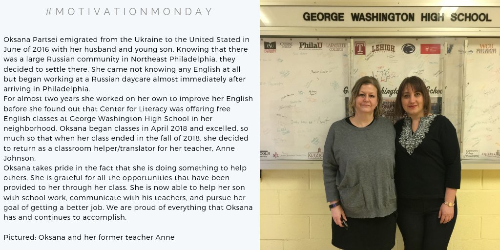 #literacy #education #centerforliteracy #adultliteracy #adulted #immigrants #philly