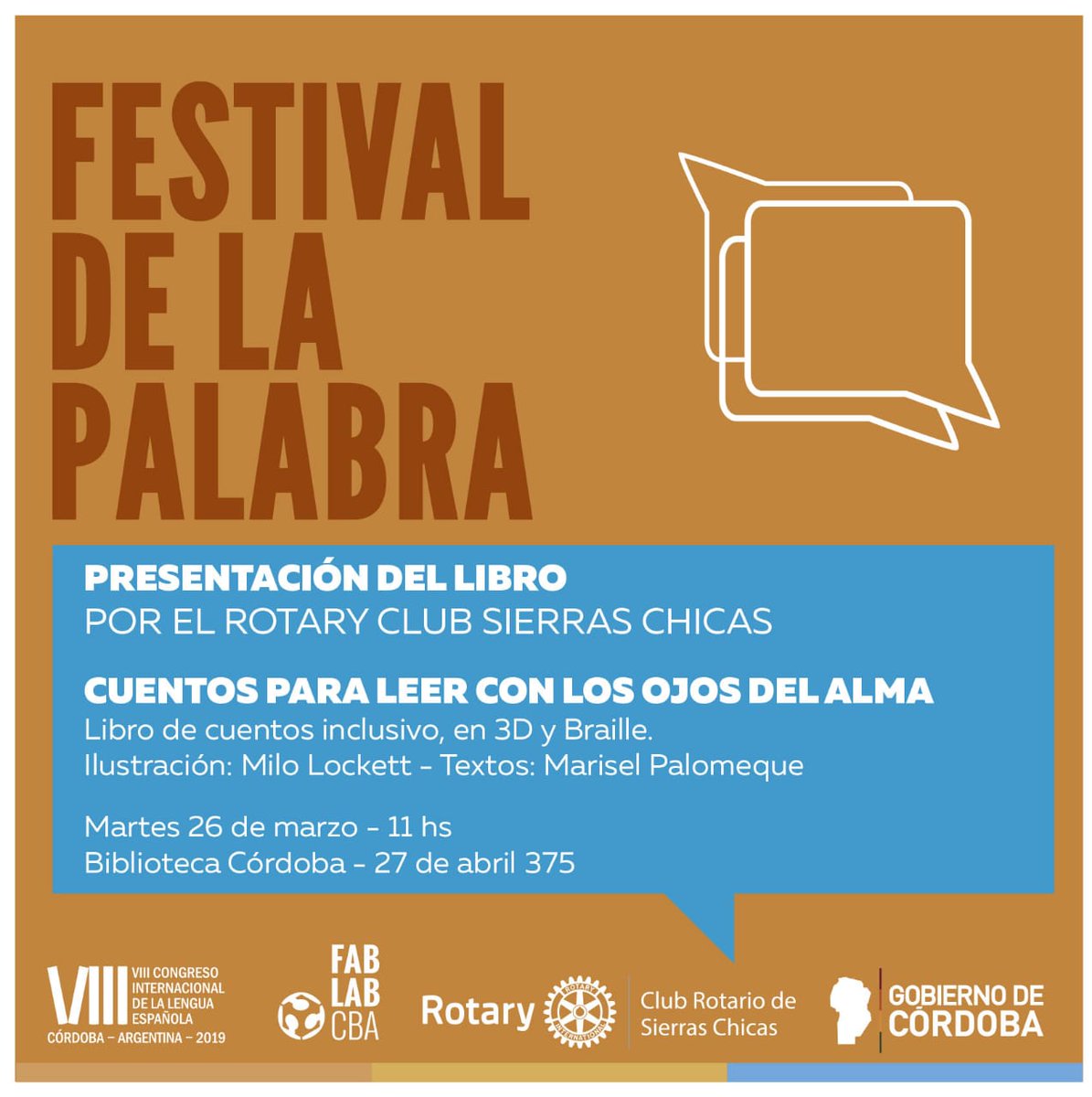 FabLabCba's tweet photo. Primer libro #braile impreso en #3D.
Conoce el proyecto en el #FestivaldelaPalabra #VIIICongresoDeLaLenguaEspañola https://t.co/nu6ZpdTeE0