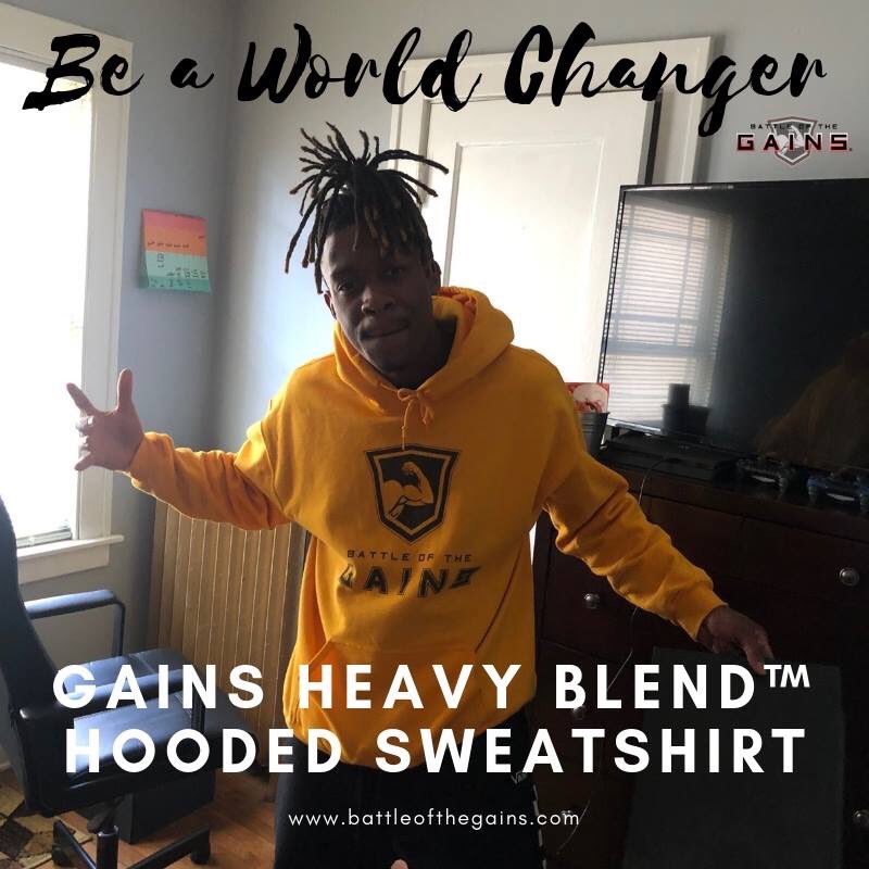 Battleofthegain's tweet photo. ”You have within you the strength, the patience, and the passion to reach for the stars and change the world.”

Gains Unisex Heavy Blend™ Hooded Sweatshirt: https://t.co/VJdlg82CZ6 #BeAWorldChanger #BOTG https://t.co/Od1xtlE5dc
