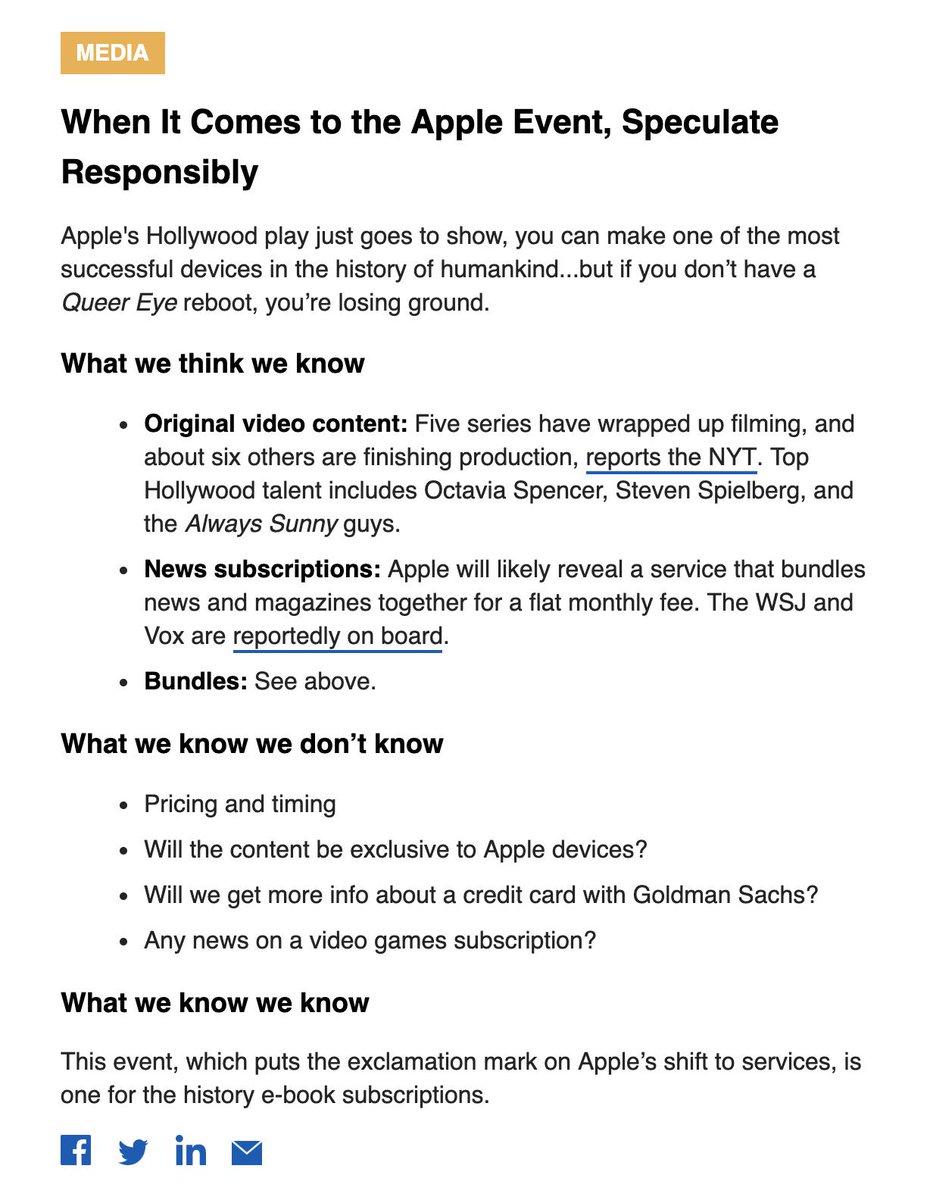 Hey <a href="/RobinhoodApp/">Robinhood</a>: I know there's probably no trademarks or whatnot around this, but it feels like you all basically ripped the formatting/tone/style from <a href="/MorningBrew/">Morning Brew ☕️</a> for your new Snacks digest emails

(Separate from the fact that I have to opt-out of them, rather than opt-in)