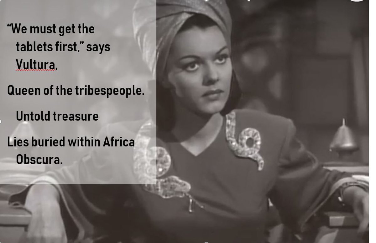 WNC_chronicler's tweet photo. “Nyoka the Jungle Girl” continues! Nice dress!.
Act 2, Scene 6, Stanza 11, “The Main Show: A story-poem and stage presentation”
ENJOY: https://t.co/GUqnUX39Nd
#narrative #poetry #modernmythology #script #heroine  #africa #exploitation #storytelling 
Image: The Lost City, 1935 https://t.co/r5b9xFA43x