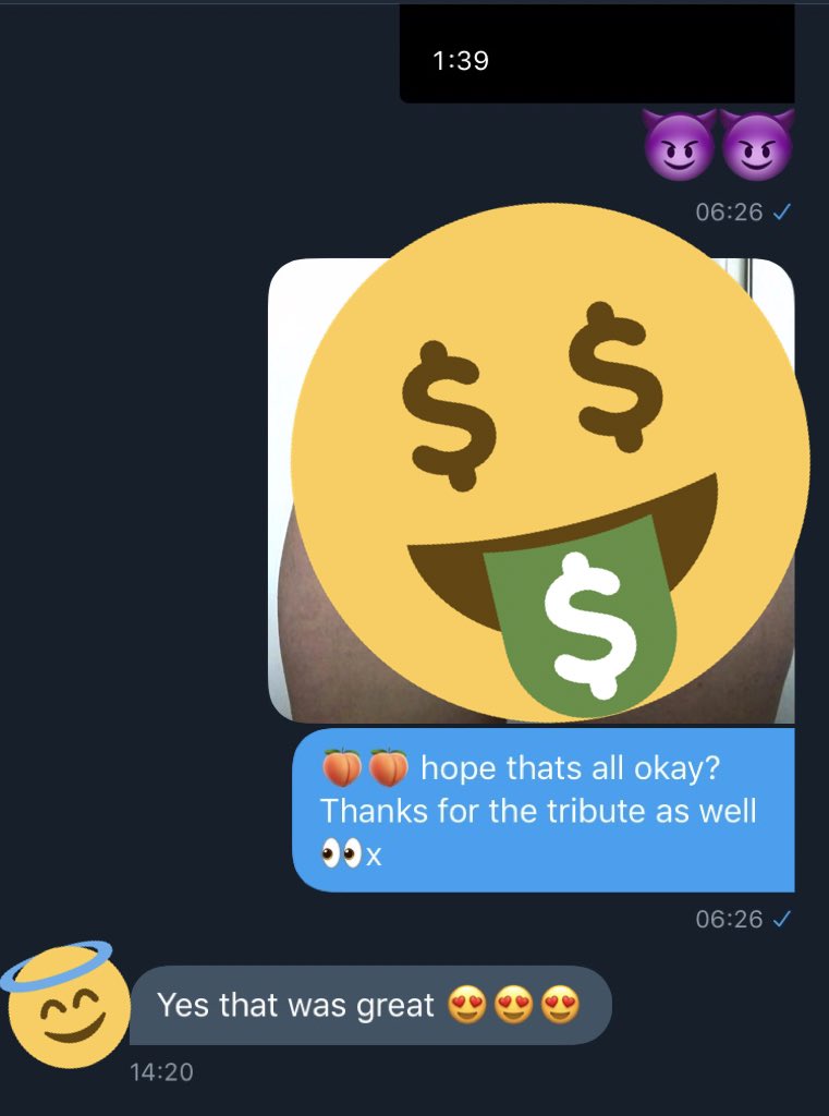 danthegoddess's tweet photo. One happy customer ๐ธ๐ค
#findom #paypig #nudes #sellingnudes #sugardaddy #cashforass #assworship https://t.co/7cs8EmbFrb