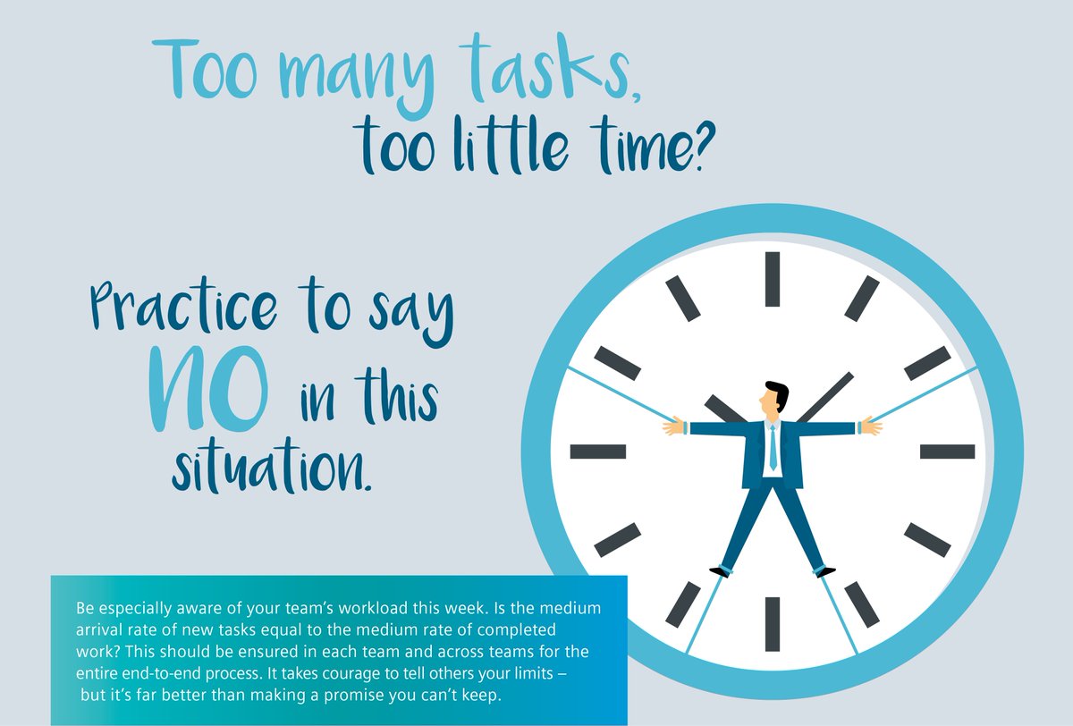 C11/52: Too many tasks, too little time? Practice to say NO in this situation. Especially be aware of your team's workload this week!
Feel free to share experience with #LDSC19.  #leadership. BP.