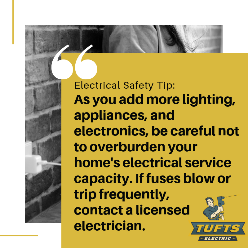 ElectricTufts's tweet photo. Brian Tufts, Master Electrician, is licensed and qualified to determine the appropriate electrical service requirements of your home or business. Call or click today if your fuses are blowing or tripping too often! #electrician 

573-480-1598 / https://t.co/zb6XgfnsTe https://t.co/bpfOGGLoJD