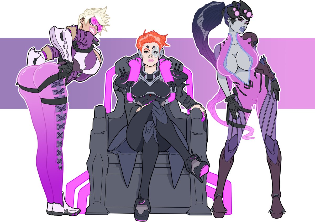 Moira's New Formula #Overwatch #bimbo #tracer #breastimplants #boobs #moira #widowmaker #BimboSlut