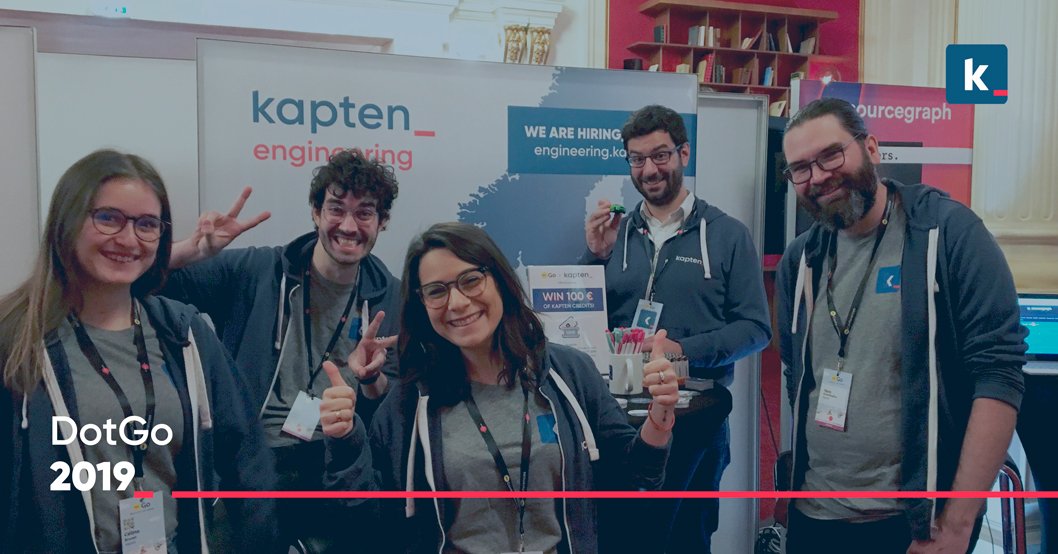 Kapten_tech's tweet image. It’s a wrap! We were thrilled to sponsor the @dotGoEU again this year and discuss our tech organization with the attendees. Big shout out to our team who animated the Kapten booth all day! 🙏Now, we're heading to the #AndroidMakers on April 23th. Stay tuned! #dotGo #dotGo19
