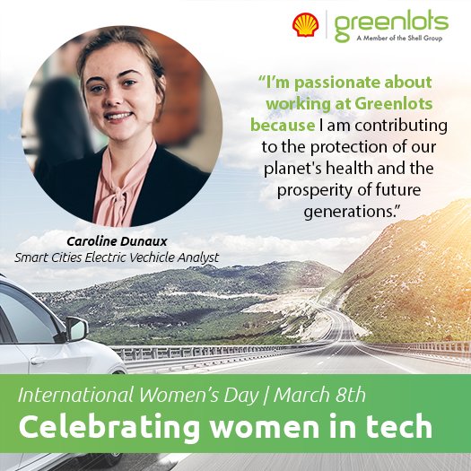 greenlots's tweet photo. We are closing the celebration campaign of the International Women’s Day and women in tech by the quote from our Smart Cities Electric Vehicle Analyst Caroline Dunaux.  #internationalwomensday #womenintech #Greenlots #newmobility #electricmobilityfuture #iwd2019 https://t.co/lPURZTWP9s