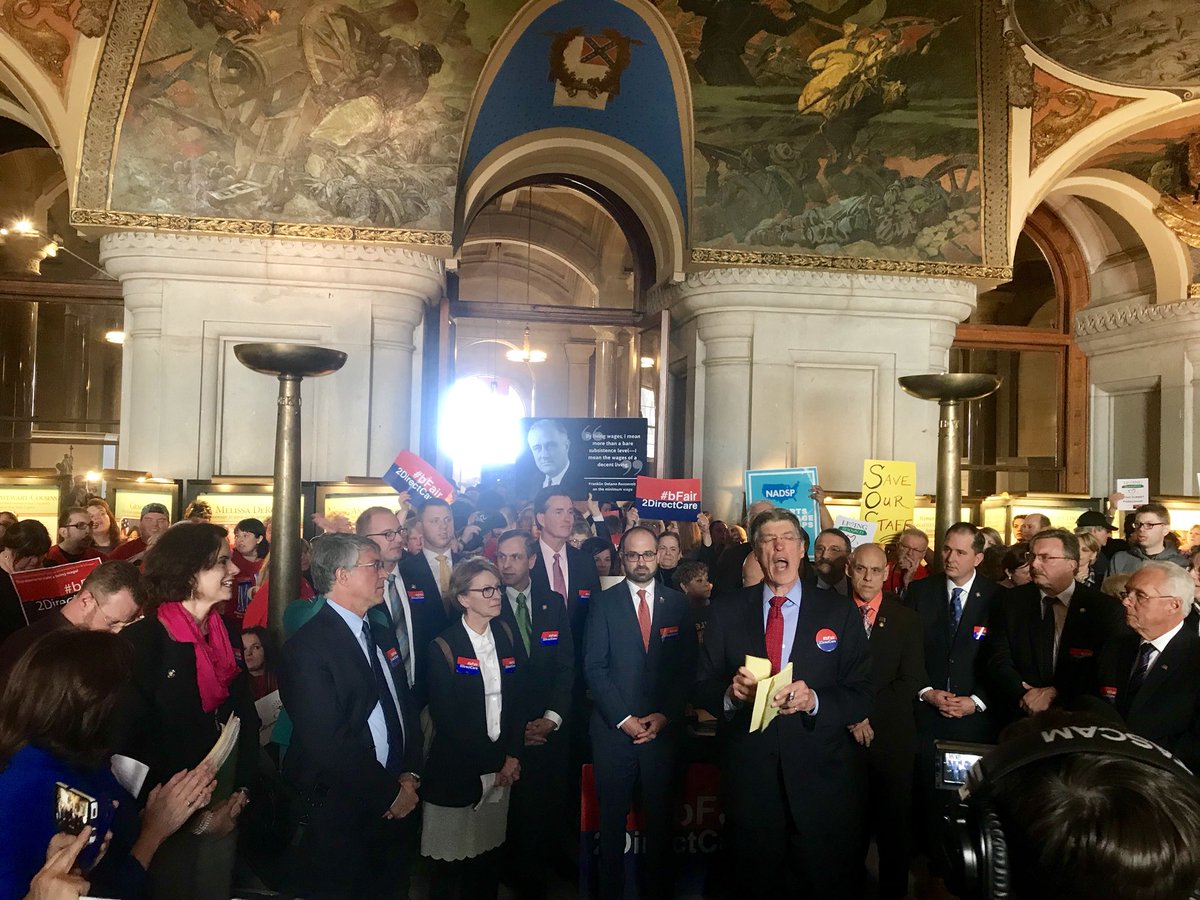 Proud to stand with New York’s direct support professionals (<a href="/Fair2DirectCare/">#bFair2DirectCare</a>), or DSPs - who care for our state’s most vulnerable citizens - to ask for a living wage that recognizes the value of their work in this year’s state budget. #Bfair2DirectCare